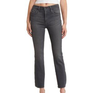AG Farrah Raw Hem High Waist Crop Bootcut Jeans – Rockaway Gray – Size 25